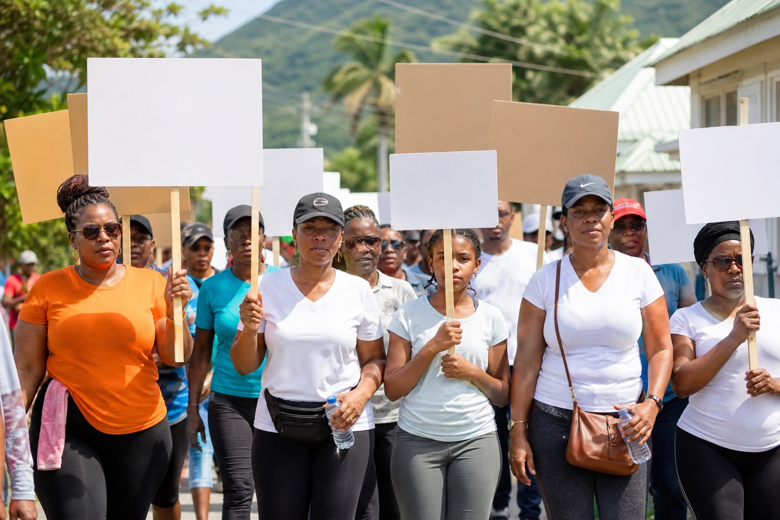 A community awareness walk against gender-based violence
