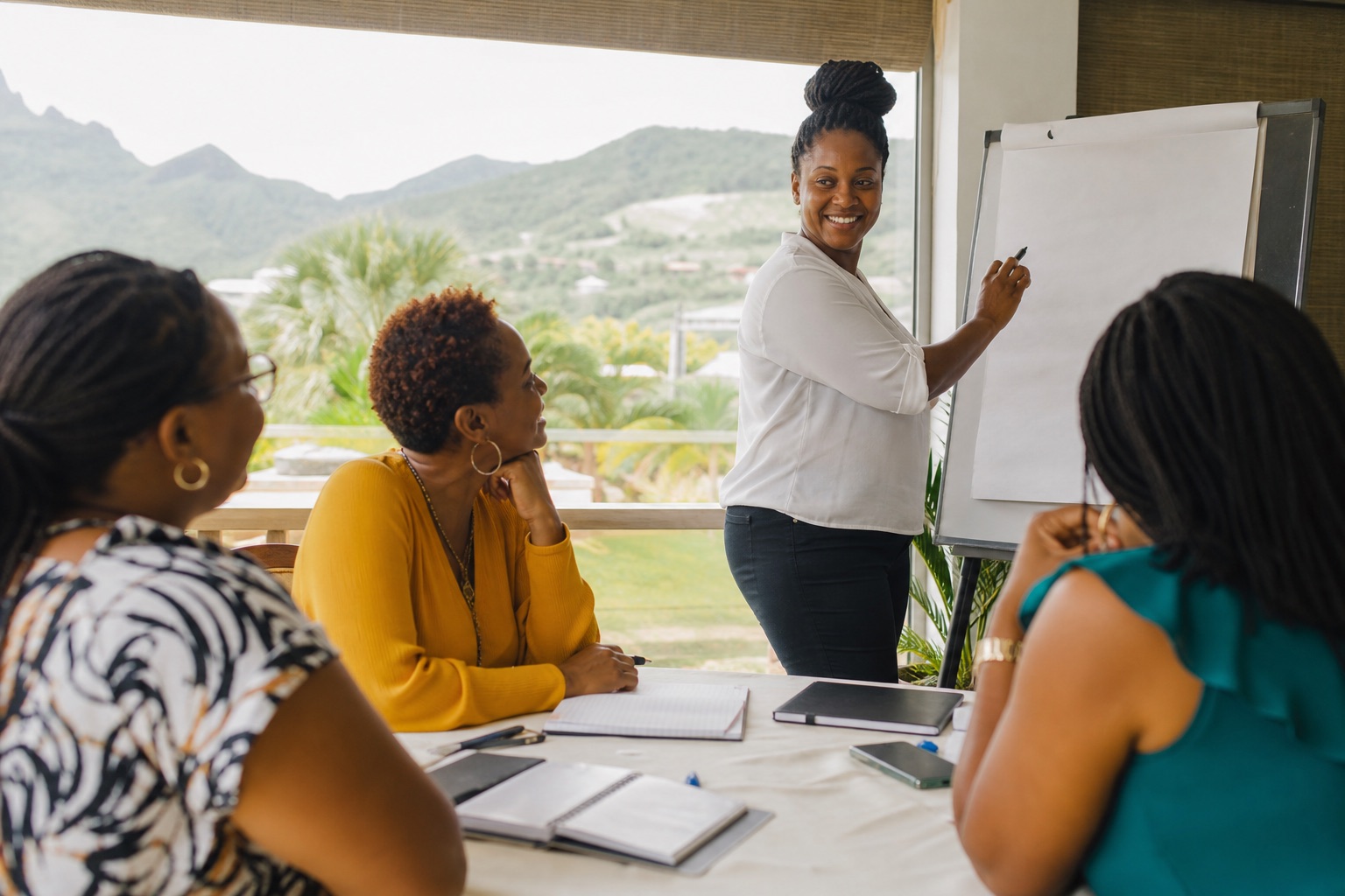 Women in a business training session, Nevis