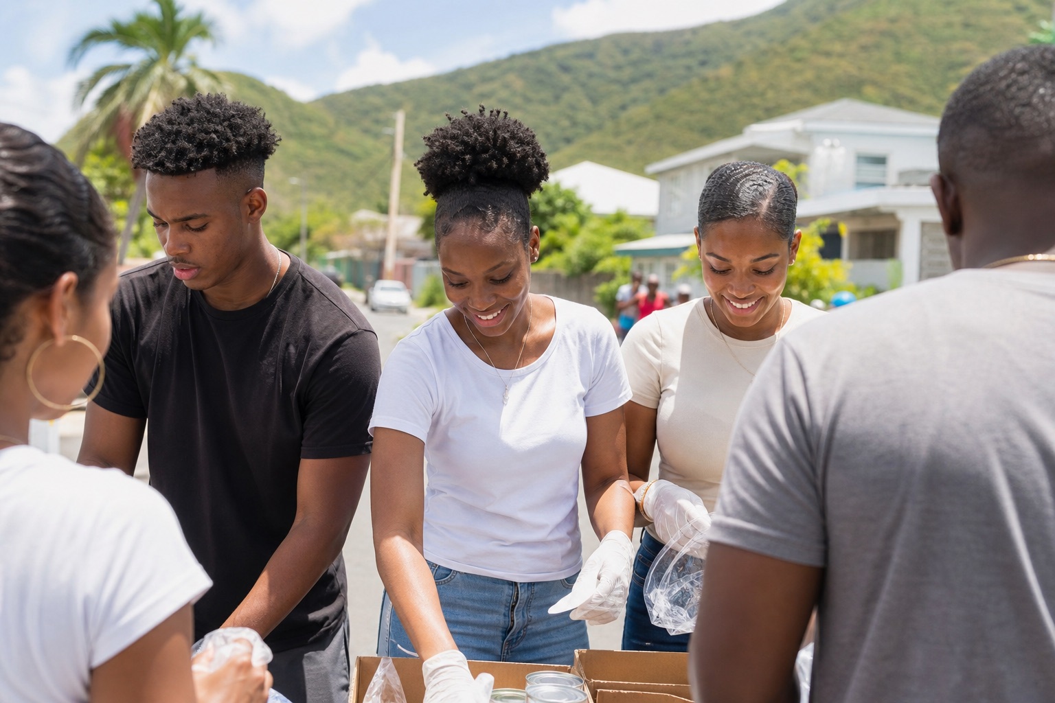 Young people at a Reach Me outreach day